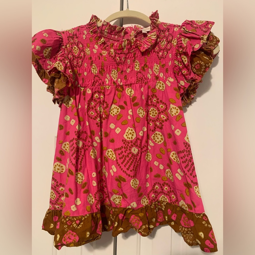 Love the Label Flutter Sleeve Poppy Top in Igby Pink